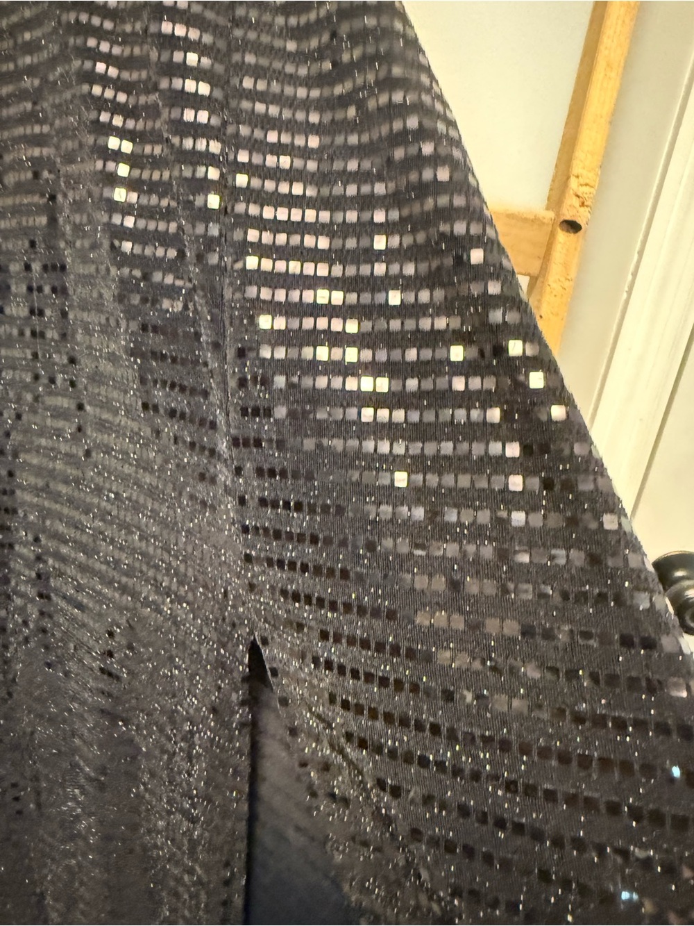 NWT Black Sequin Halter Maxi Skirt with Sleek Shine - Picture 6 of 12